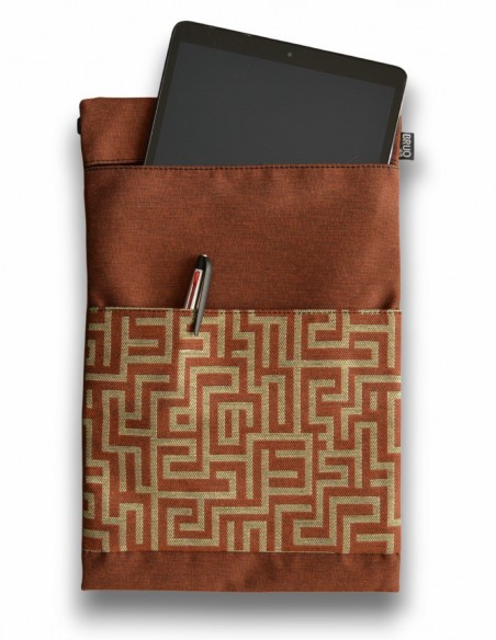 Housse pour tablette "laberint" brique – CAIMAN