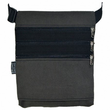 Waist bag belt fanny pack Easter Island 3 solid dark gray 100% cotton