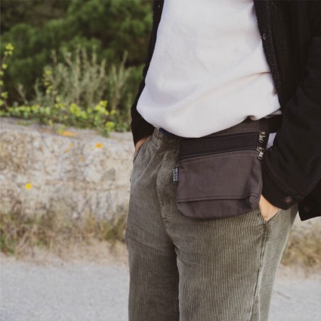 Sac ceinture Kauai 2 Gris foncé uni 100% coton