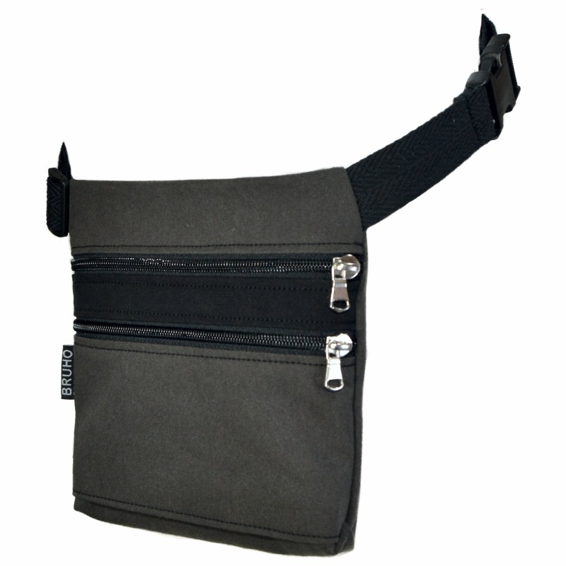 Sac ceinture Kauai 2 Gris foncé uni 100% coton
