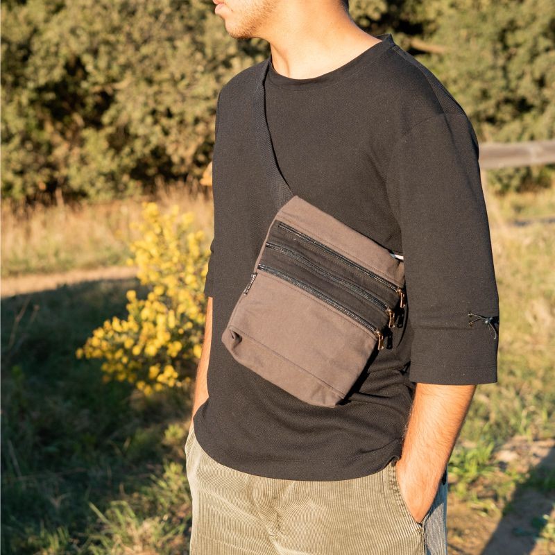 Sac ceinture Île de Pâques 3 gris foncé uni...