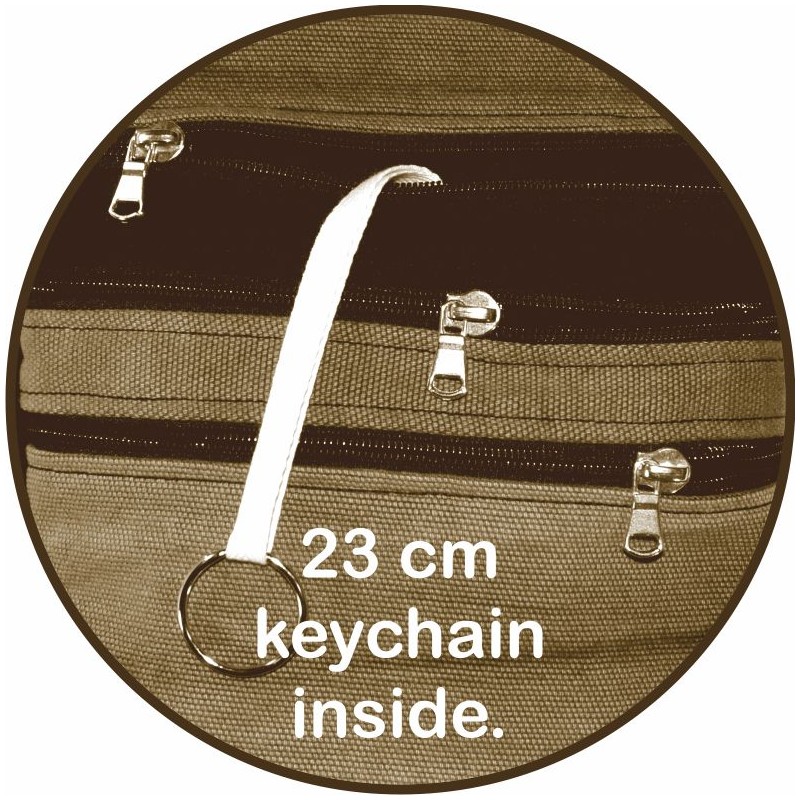 Sac ceinture Île de Pâques 3 camel uni 100% coton