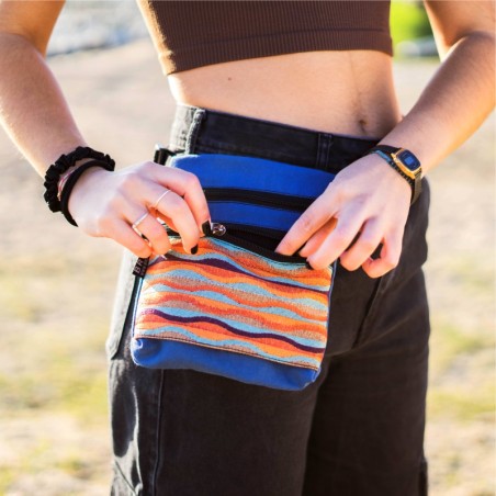 Sac ceinture Mer bleue modèle Kauai deux poches.